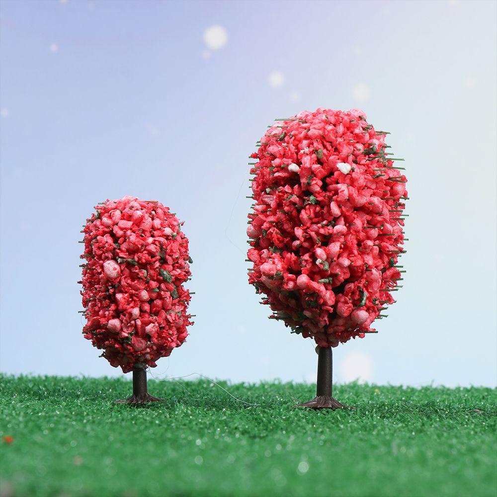 Bộ 5 Cây Cảnh Nhân Tạo Bằng Nhựa Chất Lượng Cao Trang Trí Đường Ray