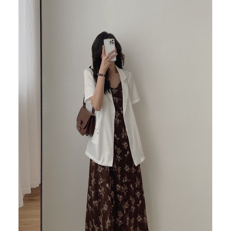 [Mã SKAMCLU7 giảm 10% tối đa 50K đơn 0Đ] Áo blazer ngắn tay chất mát 3526 | BigBuy360 - bigbuy360.vn