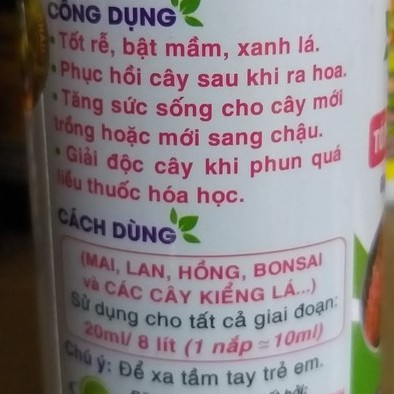 Phân Bón Lá Sinh Học Ami Green - Phân hữu cơ Sinh Học Ami Green - Tốt Rễ Bật Mầm Xanh Lá