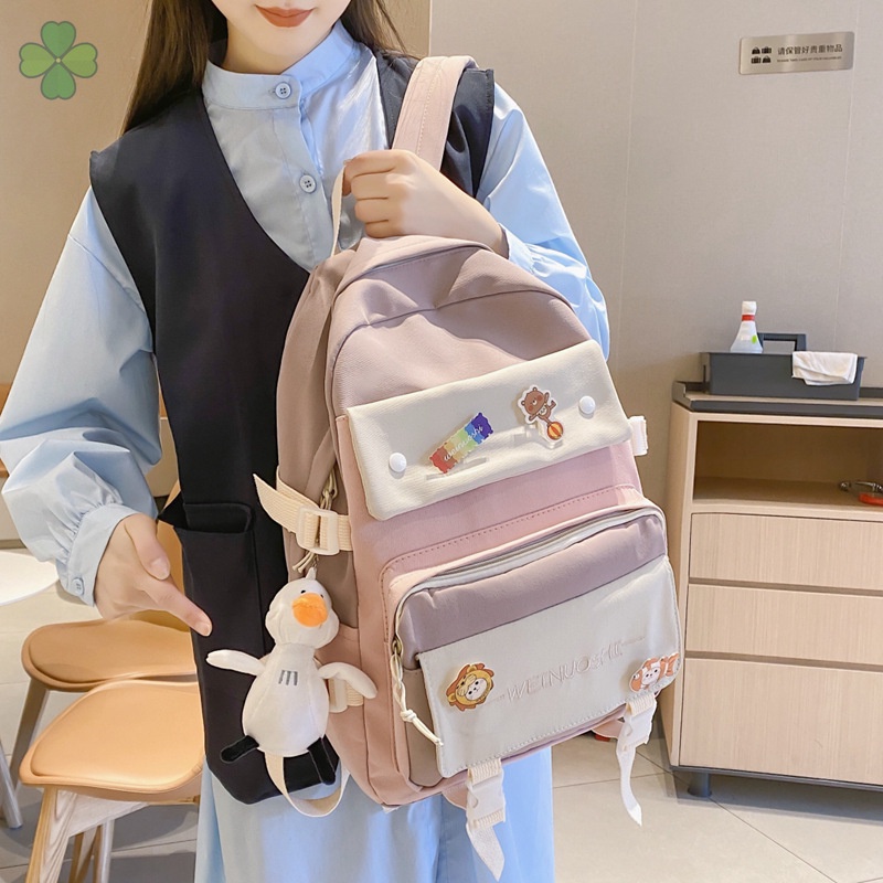 Ba Lô Học Sinh Thiết Kế Mới Thời Trang Theo Phong Cách Hàn Quốc