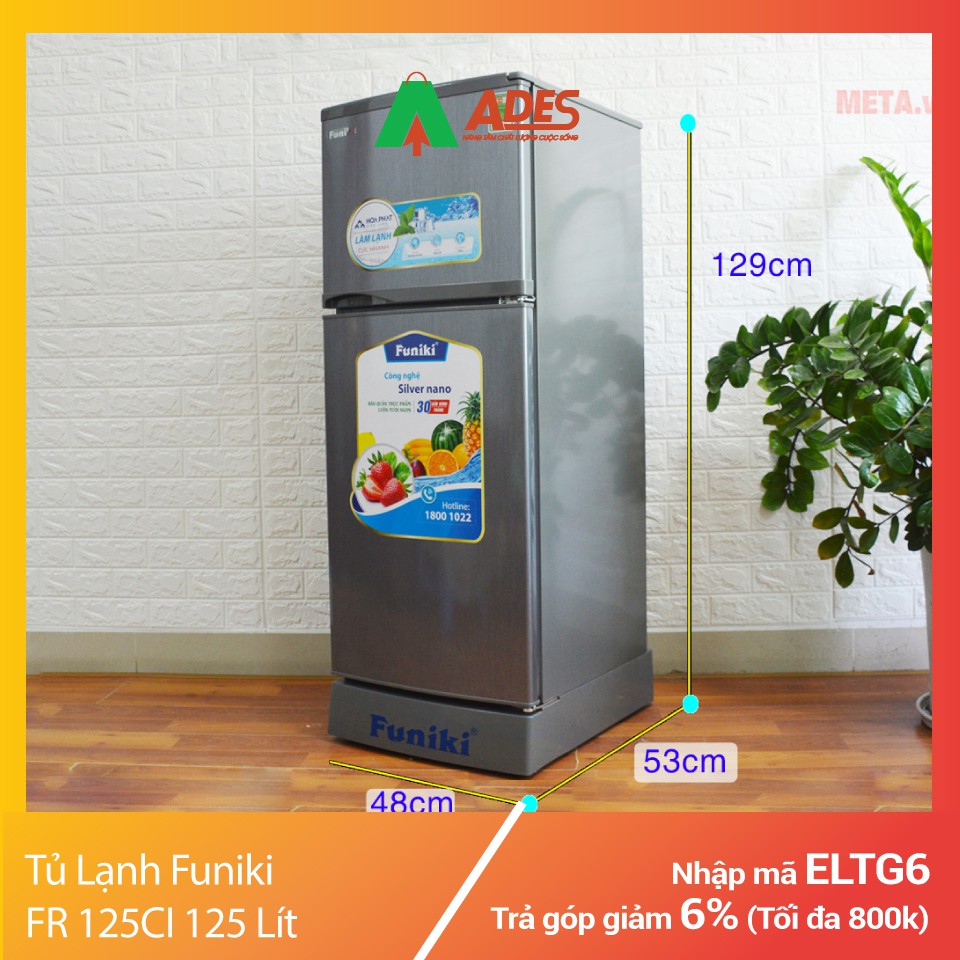 [Mã 154ELSALE2 giảm 7% đơn 300K] Tủ Lạnh Funiki FR 132CI 130 Lít | Chính Hãng, Giá Rẻ