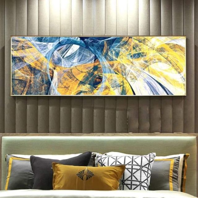 Tranh canvas trừu tượng 40x100 giá kèm khung