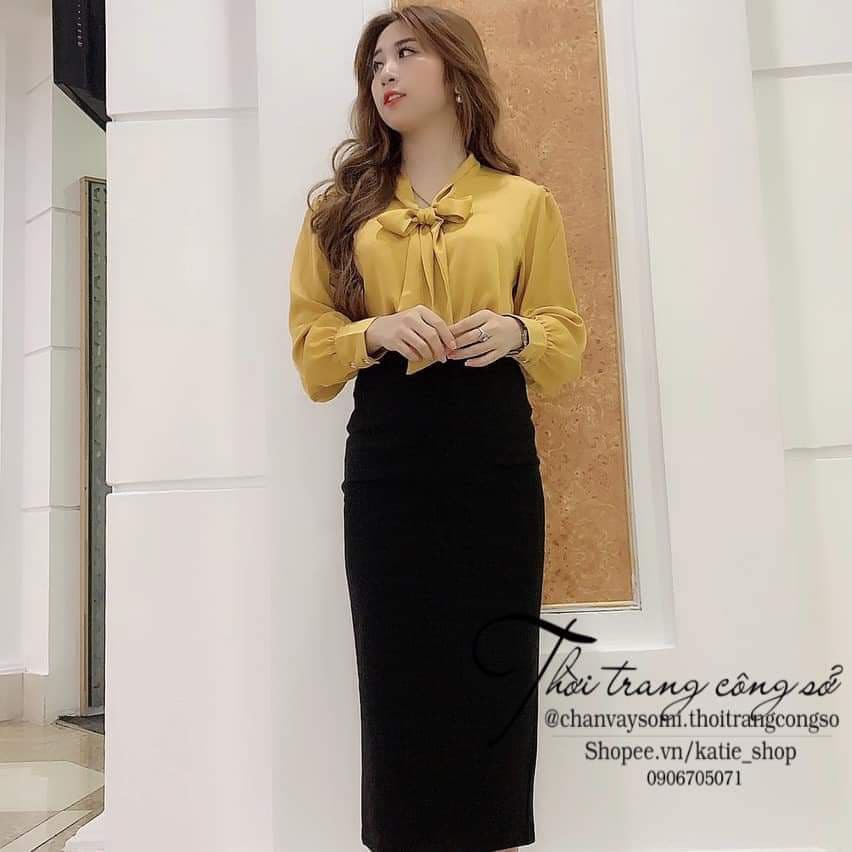 chân váy dáng dài chất umi co dãn