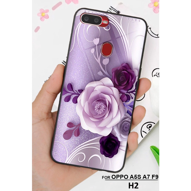 Ốp lưng OPPO A5S-A7-F9 in hình hoa 3D cực đẹp và cực độc