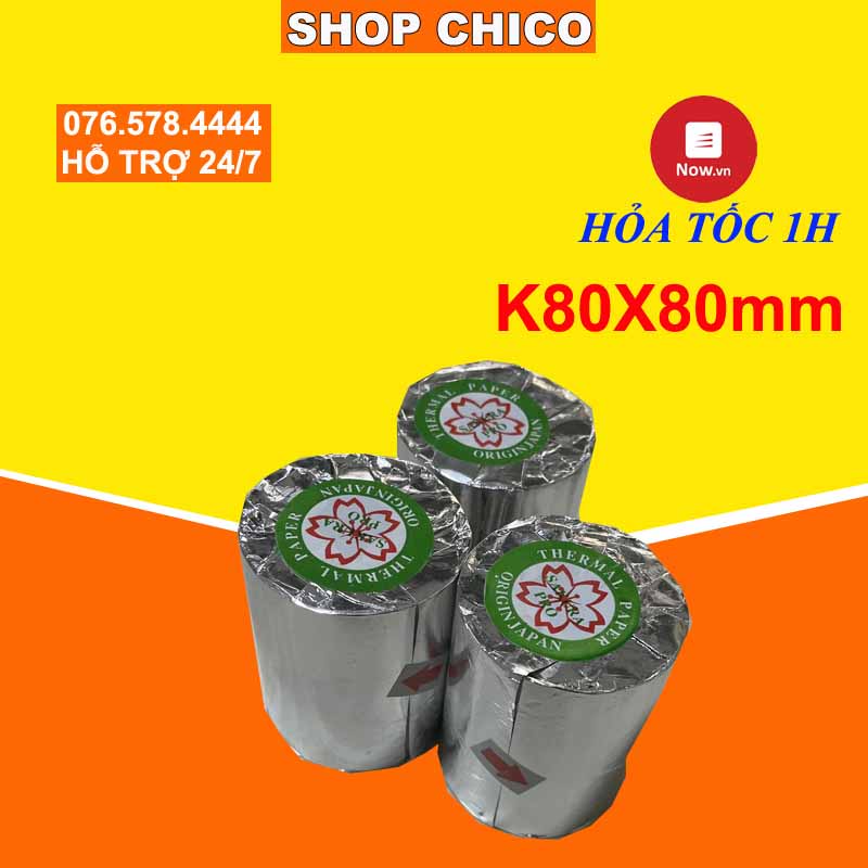 Combo 100 cuộn giấy in nhiệt K58x45mm sakura giá rẻ chico.vn