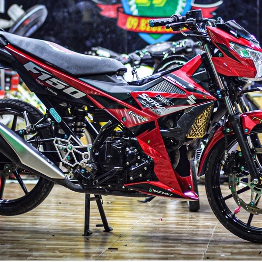 Tem Rời Suzuki Satria F150 Dán Xe Đỏ - Tem Chuẩn Hình
