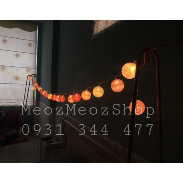 Dây Đèn Trang Trí Cotton Ball Màu Giá Rẻ HCM
