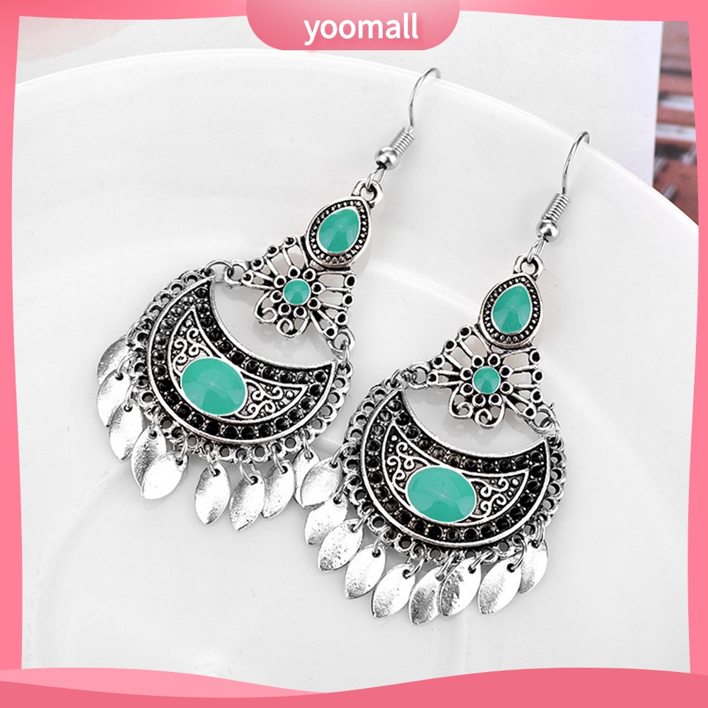 Khuyên Tai Móc Dáng Dài Phong Cách Bohemian Thời Trang