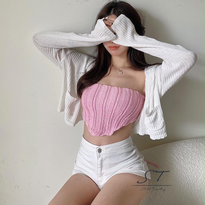Áo ống màu sắc thời trang quyến rũ cho nữ