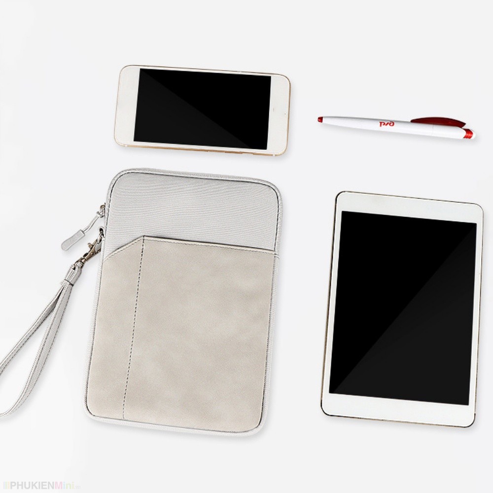 Túi chống sốc đựng iPad, máy tính bảng 2 ngăn kèm khe cắm bút, có quai xách nhiều size 8in, 9.7in, 10.2in, 10.5in, 11in