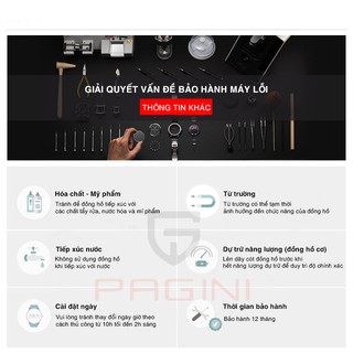 Đồng Hồ Nam PAGINI PA9966 Dây Titanium Thời Trang Cao Cấp - Kim Dạ Quang Có Lịch Ngày
