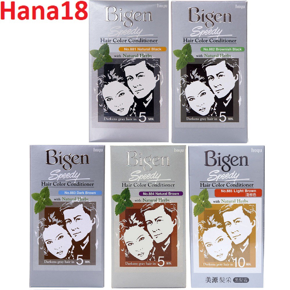 (PHỦ BẠC 100%) Thuốc Nhuộm Tóc Bigen Speedy Hair Color Conditioner Hana18 cung cấp hàng 100% chính hãng CHUANHOT