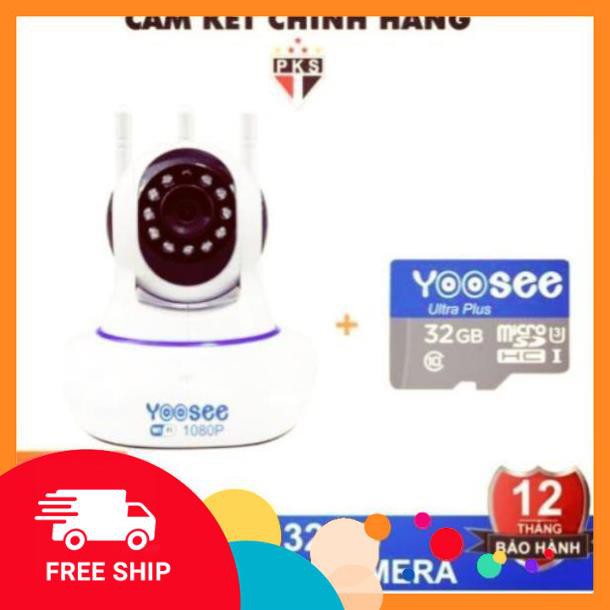 [COMBOYOOSEE] Camera IP YooSee 3 Anten FHD1080P - 2.0mpx TẶNG THẺ 32GB TT