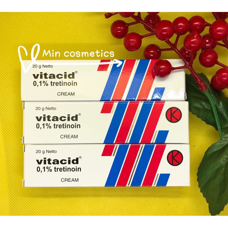 Vitacid 0.1% cream kem giảm mụn Tretinoin