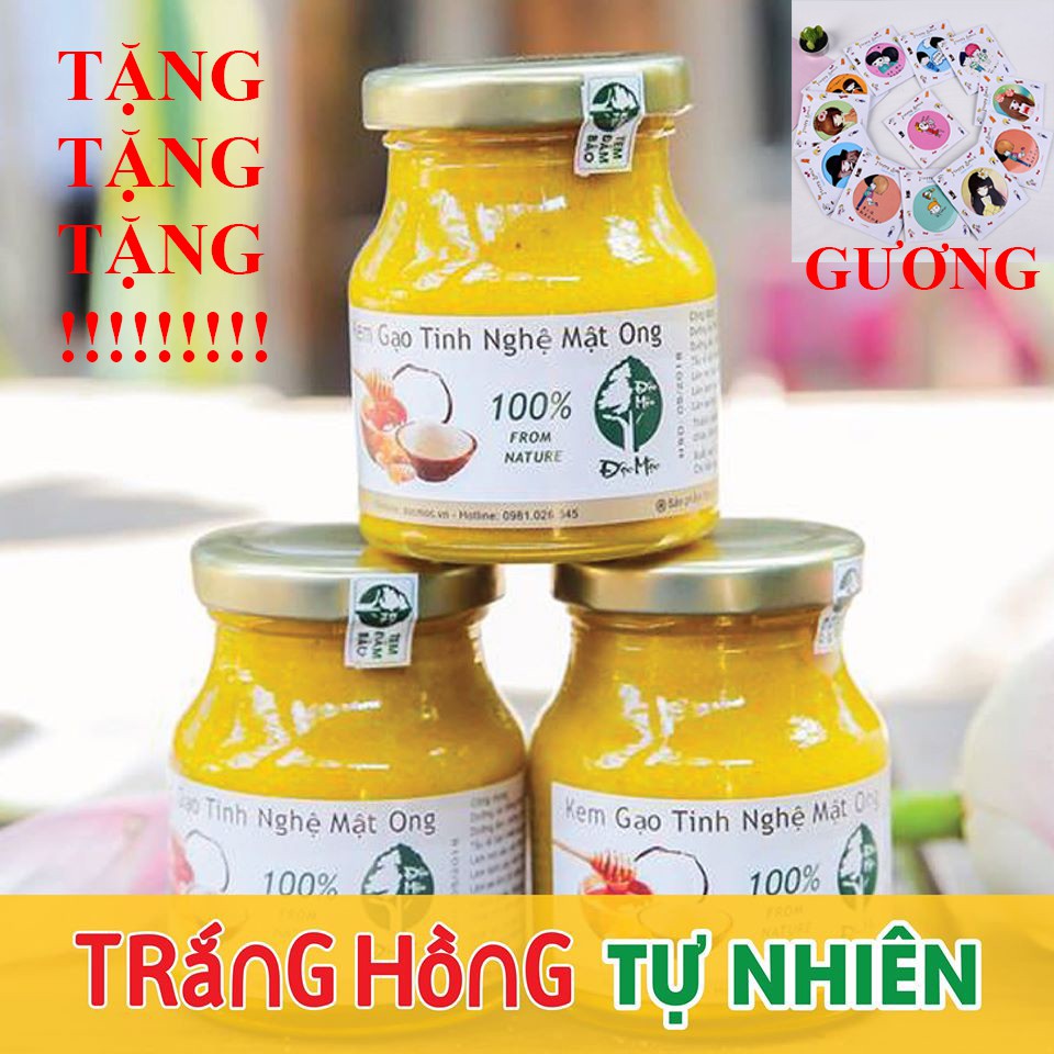 Kem Nghệ Ngừa Mụn - FREESHIP - Kem Gạo Tinh Nghệ Mật Ong Dưỡng Da Giảm Thâm Nám DM03-A