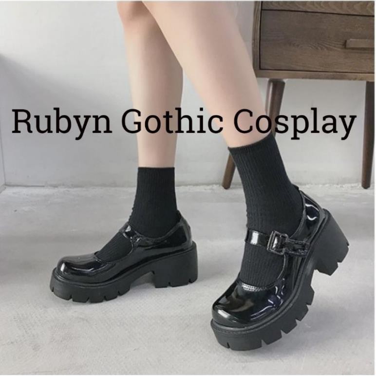 [CÓ SẴN] 🍁 Giày Lolita Oxford đế cao cosplay học sinh Nhật Bản ( BÓNG VÀ NHÁM ) -h91 | BigBuy360 - bigbuy360.vn