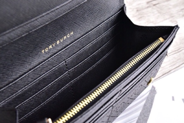 VÍ TORY BURCH ROBINSON LEATHER ENVELOPE NEW WITH TAGS WALLET