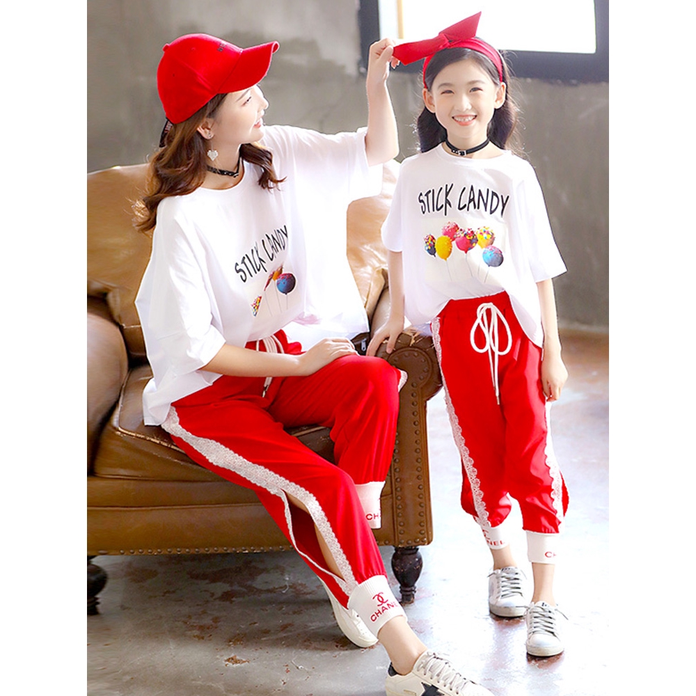 set quần áo mẹ và bé xì teen năng động