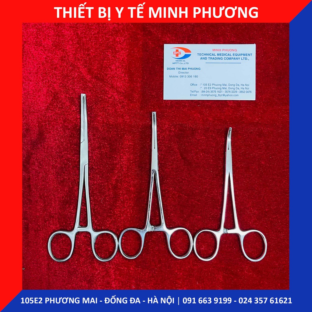 Panh cong y tế có mấu, không mấu Pakistan hàng tiêu chuẩn 12cm 14cm 16cm 18cm 20cm 22cm 25cm