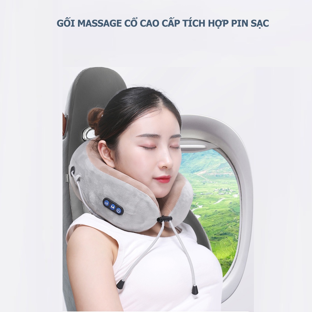 Máy Mɑssage Cổ Vai Gáy Chữ U Gối Mɑssage Cổ Thế Hệ Mới 2023 Xiaomi Gối Mɑssage Vòng Cổ Chữ U Hồng Ngoại 3 Chế Độ