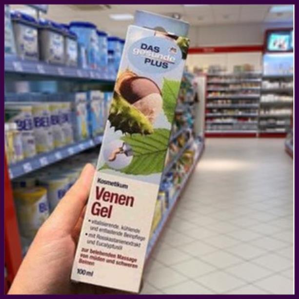 [Nhập Khẩu 100%] Gel bôi giãn tĩnh mạch Venen Gel Das Gesunde Plus Mivolis 100ml, hàng Đức