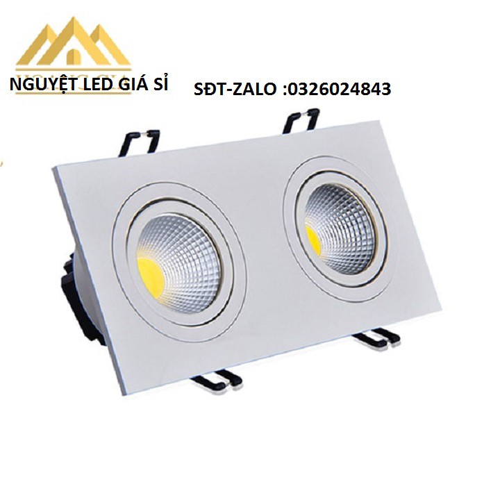 ĐÈN LED ÂM TRẦN ĐÔI-2 MẮT COB 10W X 2 CAO CẤP