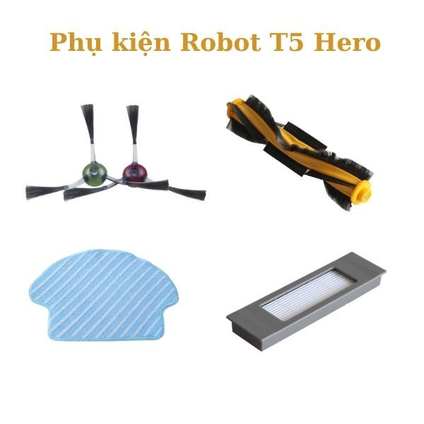 Phụ kiện Robot T5 ECOVACS - Chổi, Giẻ lau, Bộ lọc - Phụ kiện Robot hút bụi lau nhà