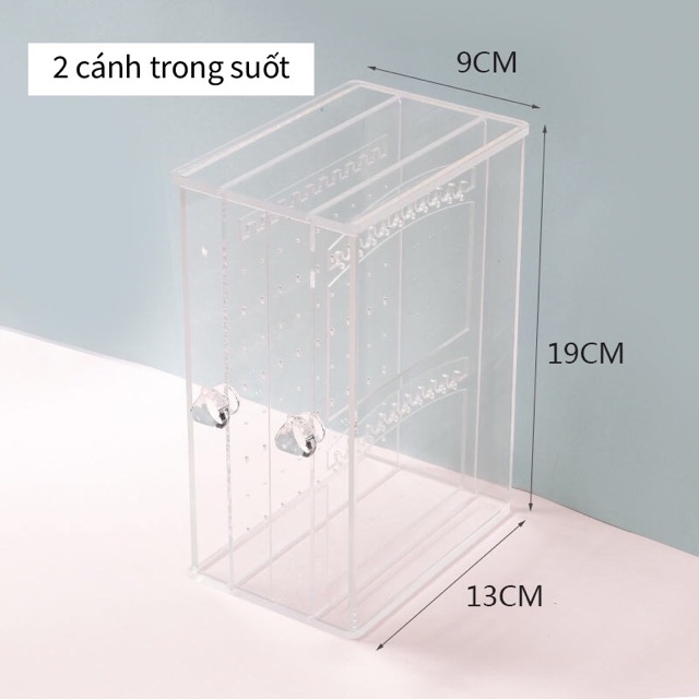 [Mica trong suốt, loại đẹp Tủ đựng khuyên tai - Hộp đựng trang sức