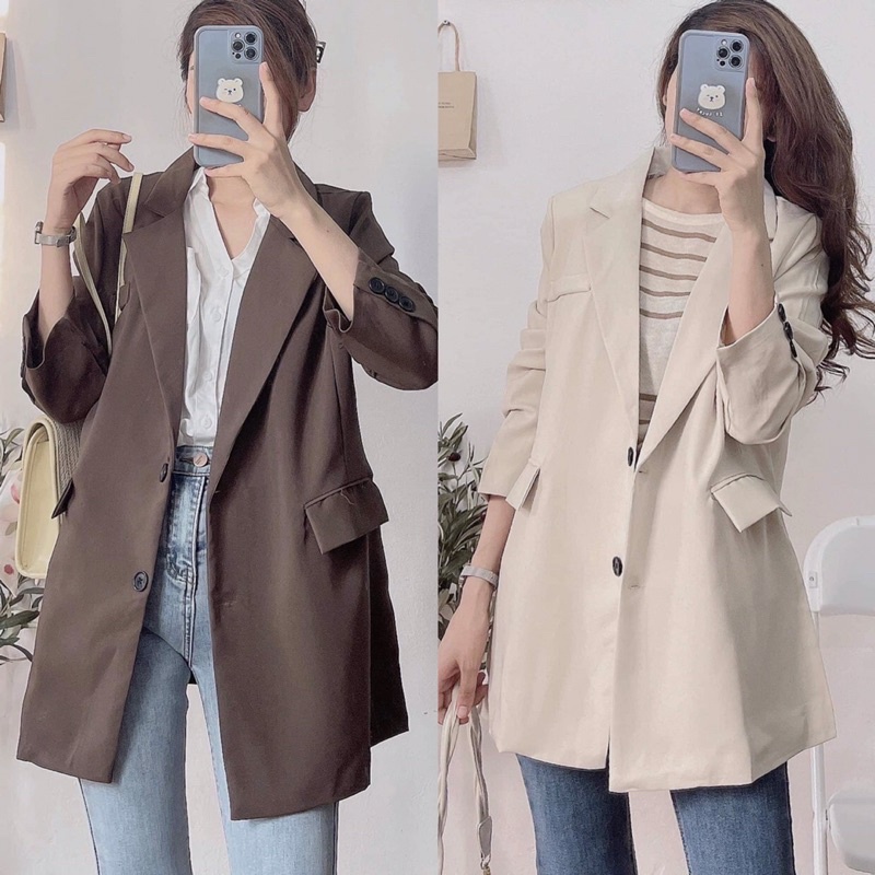 [Hàng thiết kế]Áo blazer nữ Phong cách rất Tây thiết kế dài tay 2 lớp nhiều màu thanh lịch | BigBuy360 - bigbuy360.vn