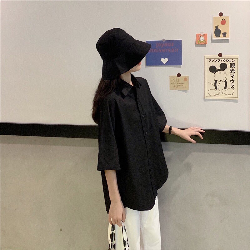 [Mã FAMARAL1 giảm 10K đơn 50K] [ẢNH THẬT ĐỘC QUYỀN REPLEI1986] Áo sơ mi đen, trắng | BigBuy360 - bigbuy360.vn