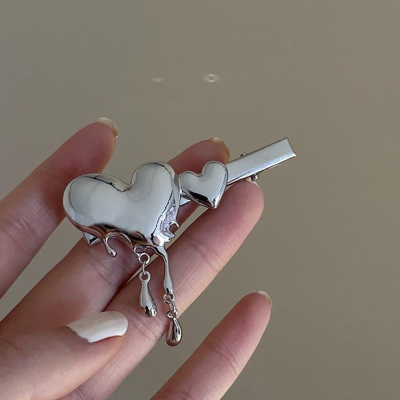 Kẹp Tóc Mỏ Vịt Đính Đá Giọt Nước Kiểu hip-hop Cá Tính Cho Nữ