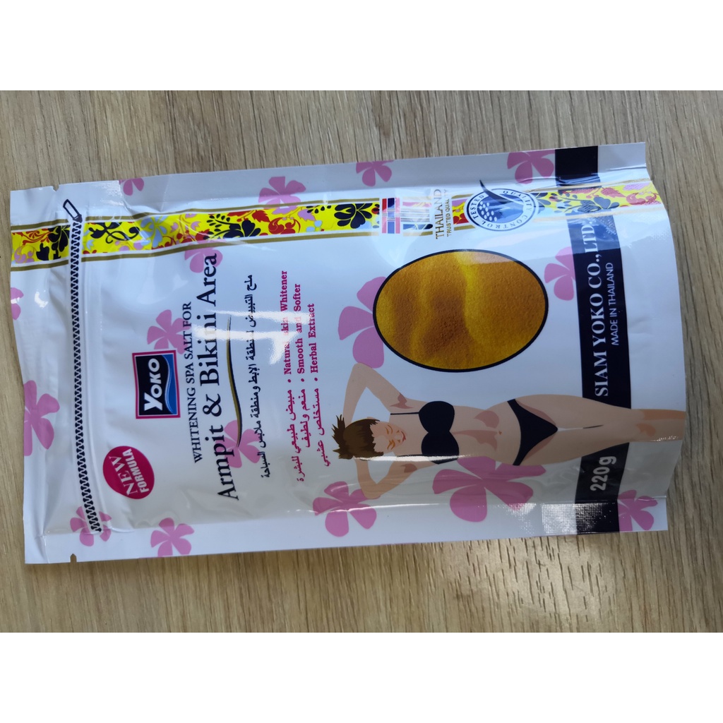 Muối Tắm tẩy tế bào chết Thái Bikini YOKO -Tẩy Tế Bào Chết Vùng Nách và bikini Whitening Spa Salt 220g | BigBuy360 - bigbuy360.vn