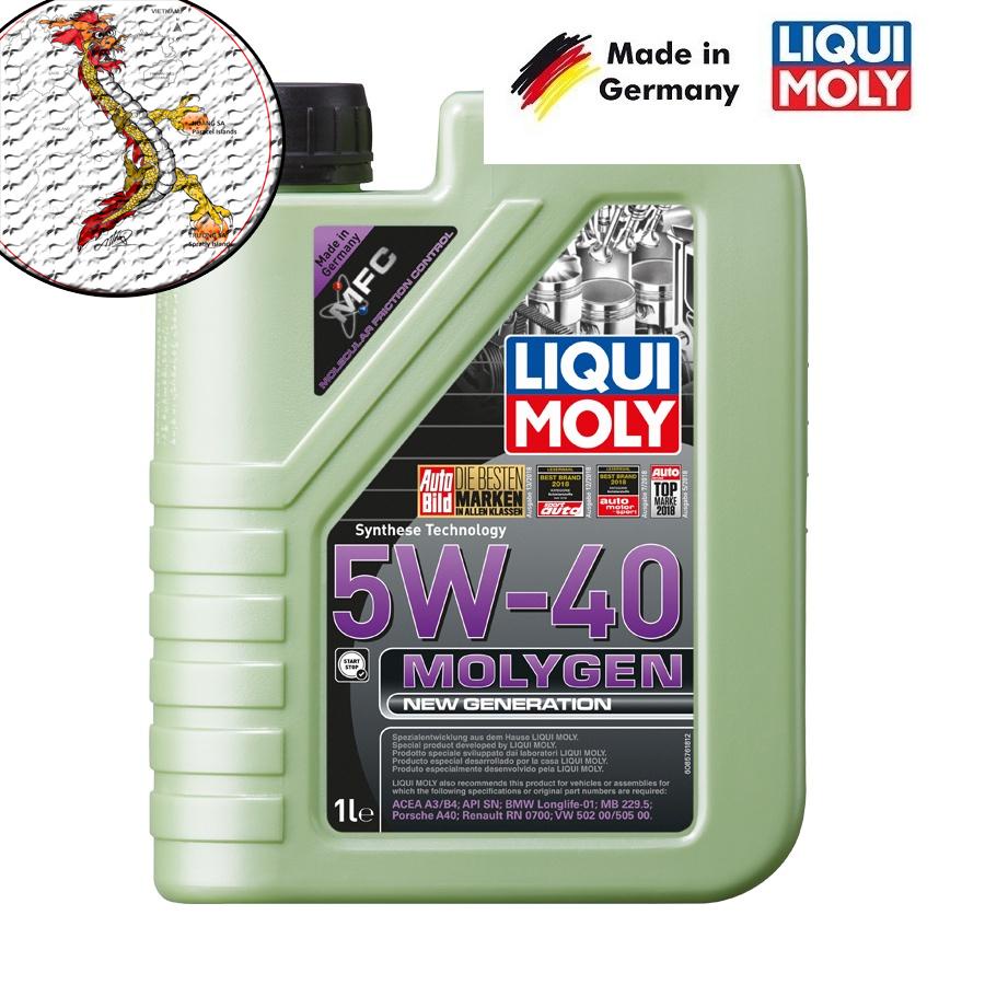 [Siêu Sale]  Nhớt Liqui Moly 5W40 Molygen 1L 100% tổng hợp, nhớt liqui molygen dùng cho xe tay ga 5W40 nhập khẩu từ Đức