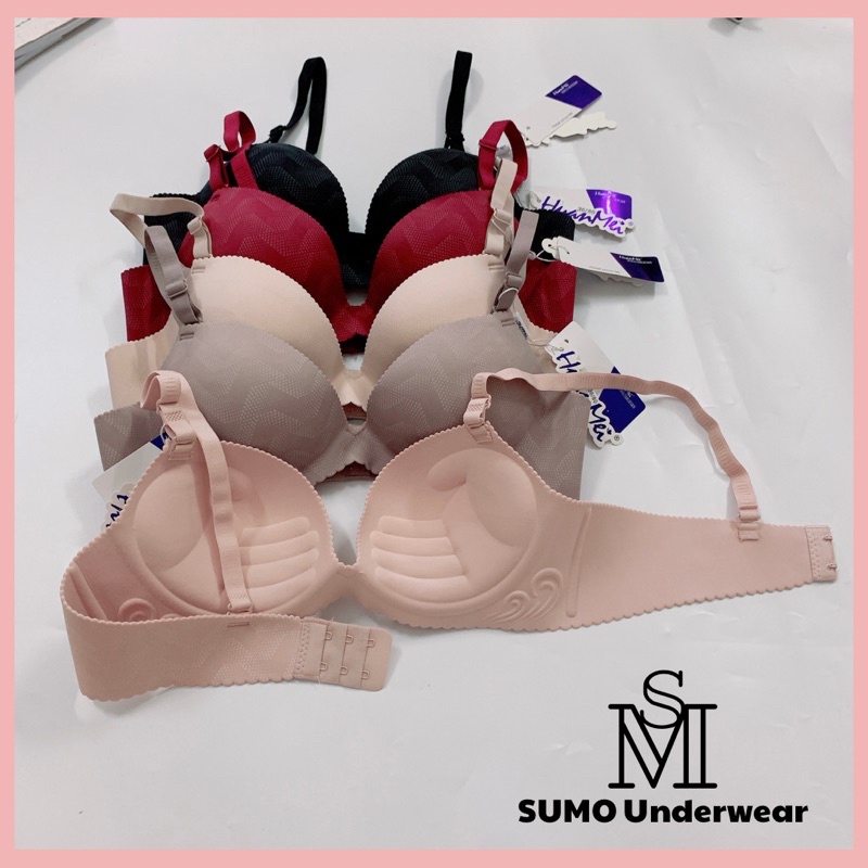 Áo lót nữ su đúc vân sọc không gọng, đệm bàn tay nâng đẩy ngực đẹp L2032. Ảnh và video thật.