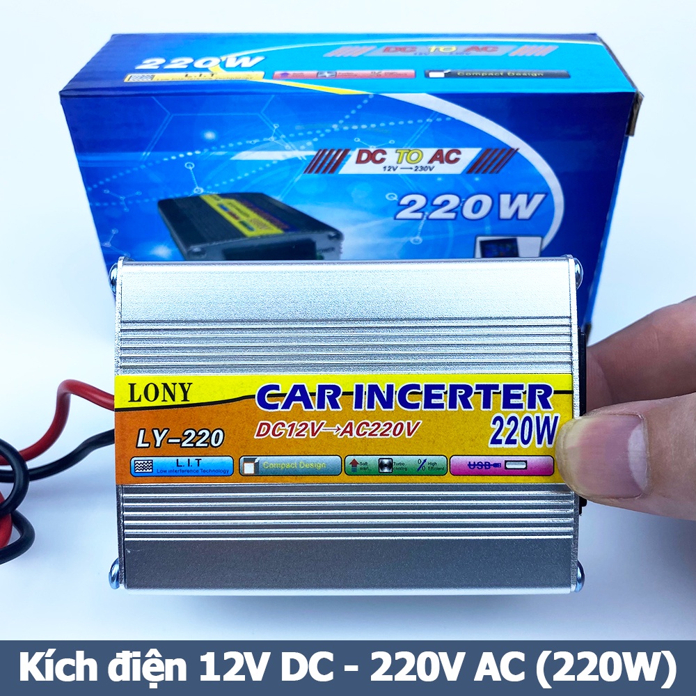 Bộ kích điện LONY LY-220 12V DC sang 220V AC 220W
