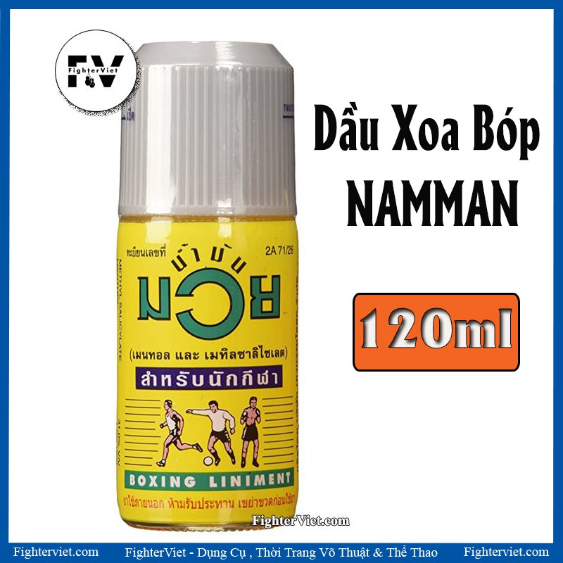 Dầu Nóng Xoa Bóp NAMMAN Muay Thai Boxing Dầu Thái Lan -120ml