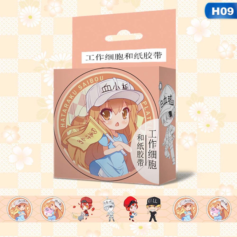 Cuộn băng keo washi dán trang trí in hình anime My Hero Academia DIY