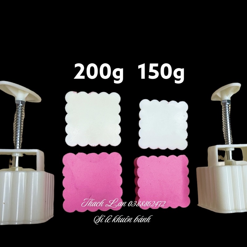 Khuôn lò xo vuông trơn 1 mặt (có cỡ 150g và 200g khách tự chọn)