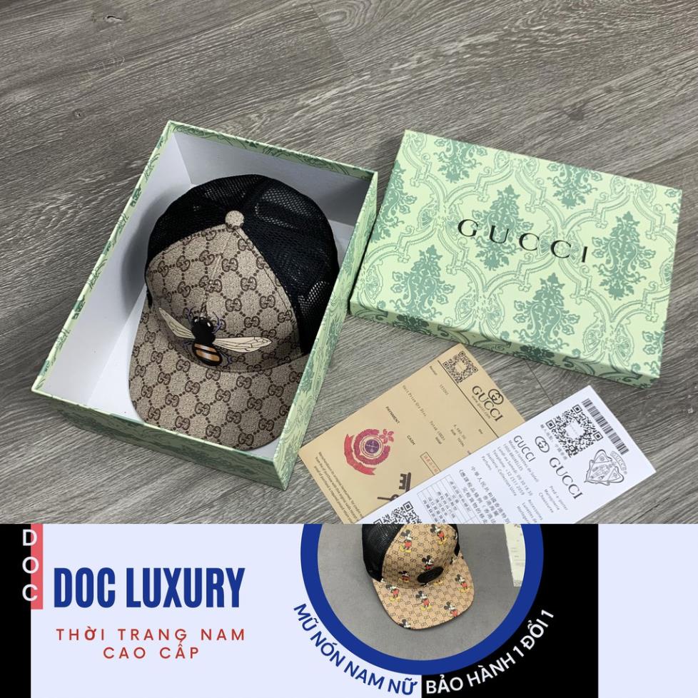 Nón gucci cao cấp sói đỏ hoa văn họa tiết sắc nét form chuẩn dáng ôm đầu