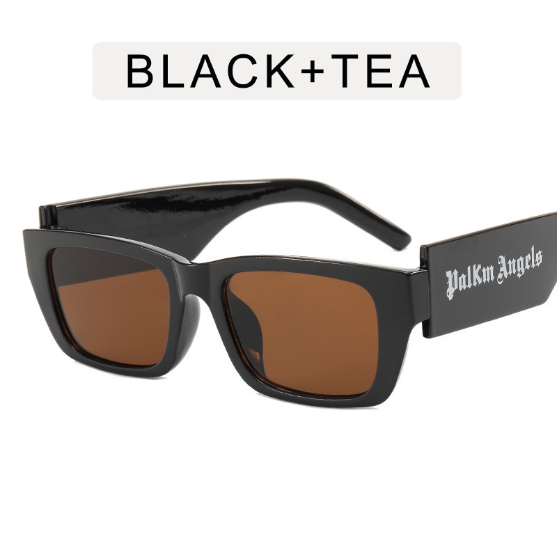 Kính mát gọng chữ nhật in chữ phong cách retro thời trang dành cho nam và nữ