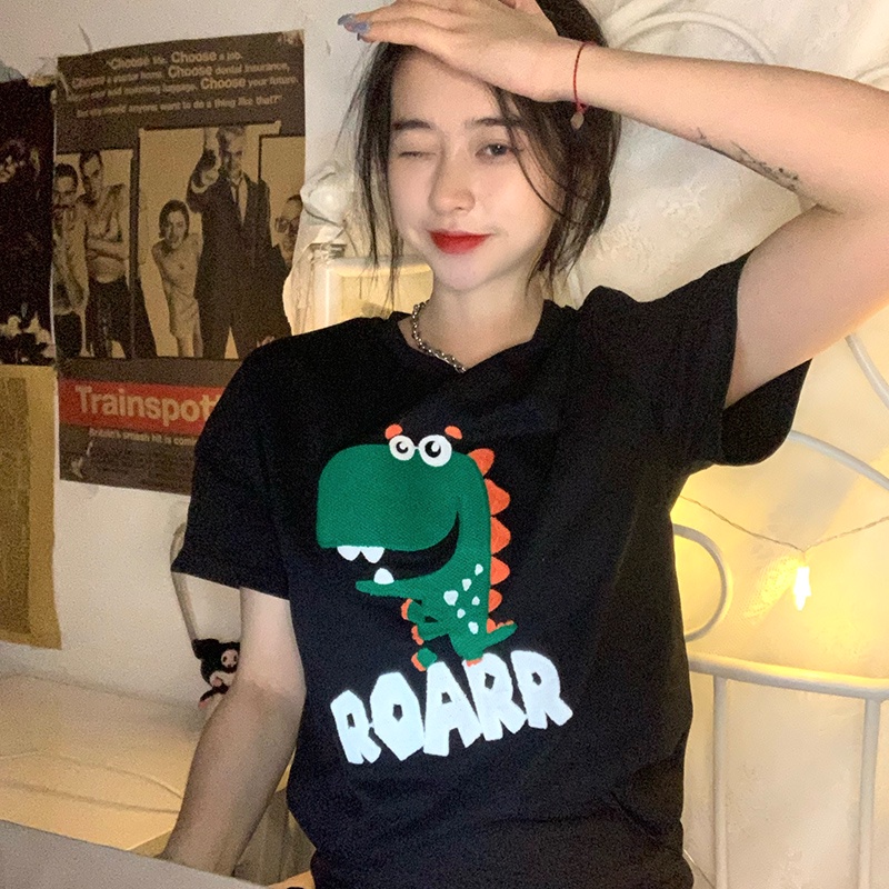 Áo thun SUXI tay ngắn cổ tròn thêu họa tiết thời trang dành cho nữ