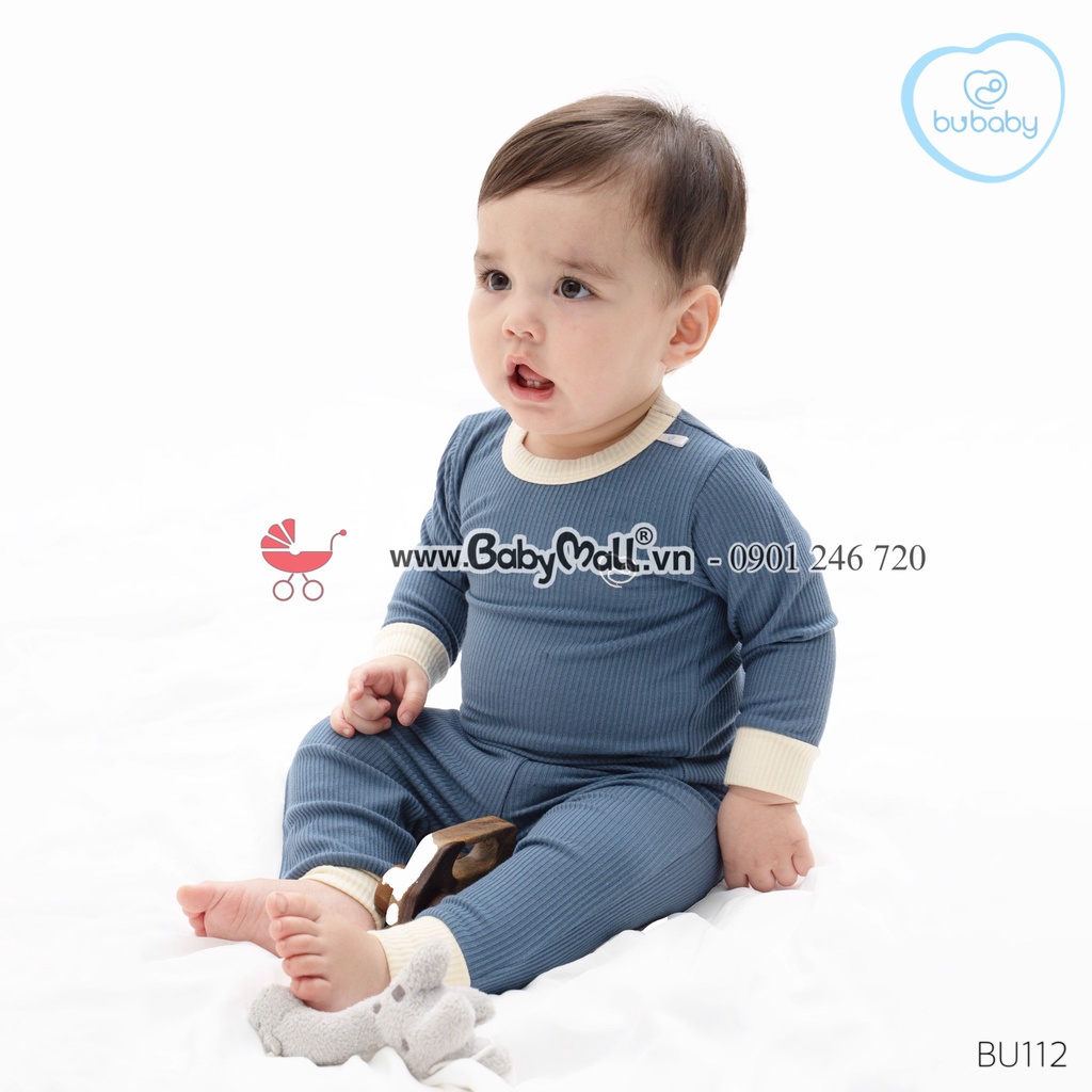 Bubaby Bộ dài tay cổ tròn- Candie Molist BMD110401