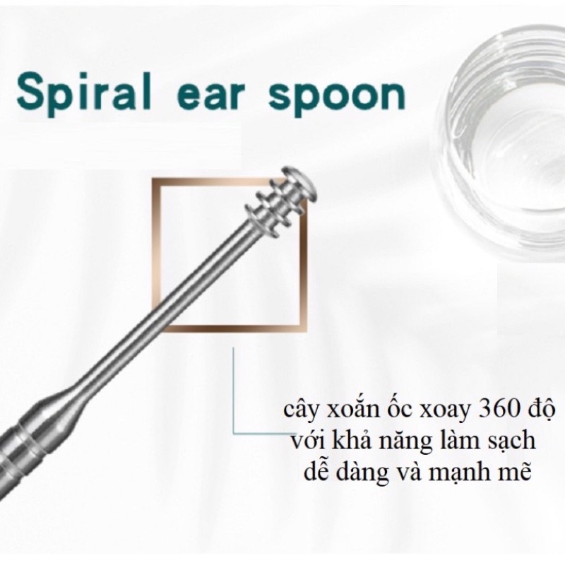 Bộ dụng cụ lấy ráy tai 6 món tiện lợi (có hộp)