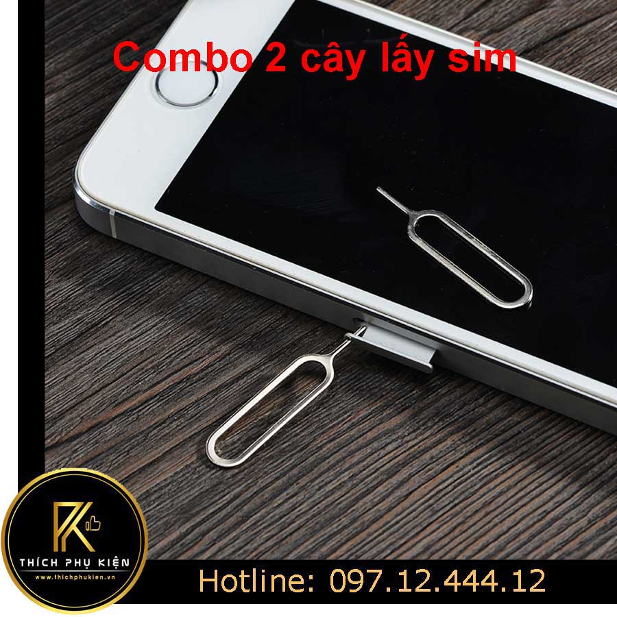 Combo 2 Cây lấy sim/Que Chọt sim iPhone/Samsung/Oppo