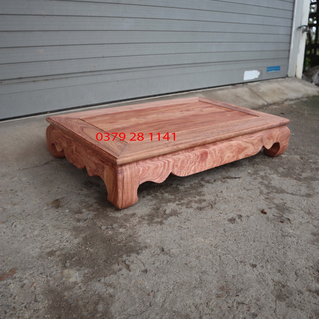 Bàn osin cỡ nhỏ kê thờ cúng trơn gỗ hương cao 10cm