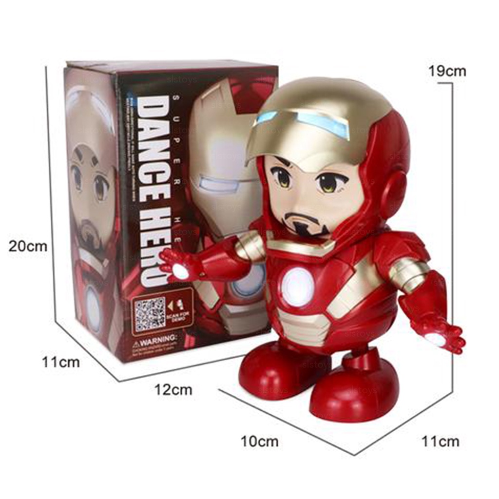 Đồ Chơi Robot Dance Hero - Iron Man - Blumblebee - Siêu Nhân Nhảy Mua Theo Nhạc - Có Đèn Siêu Hot - Mô Hình Siêu Nhân