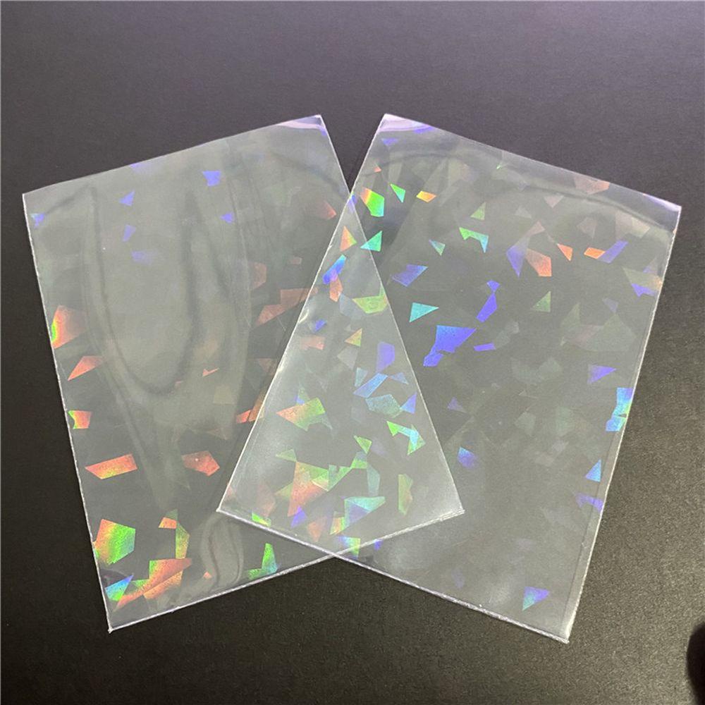 Tấm Phim Dán Bằng Nhựa Trong Suốt Họa Tiết Trái Tim Holographic|Miếng Dán Bảo Vệ Thẻ Gãy Bằng Sequin Laser Hình Ngôi Sao