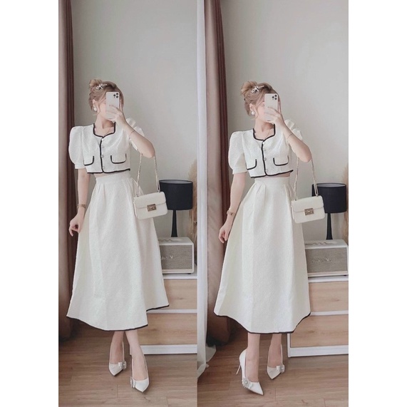 set gấm nude viền đen