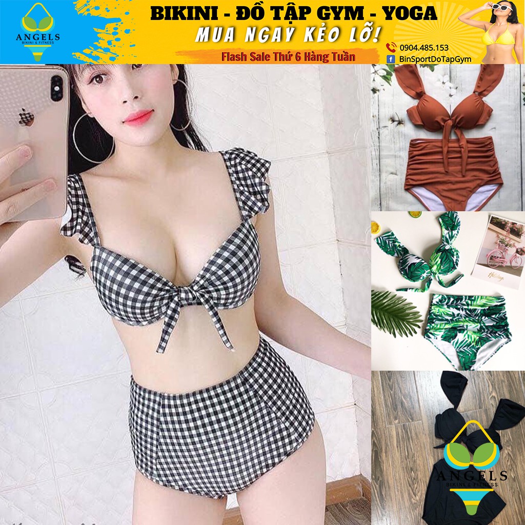 Bikini cánh tiên,quần cạp cao, Bộ Đồ Bơi Hai Mảnh BHV025 [ Giá Sỉ ] | WebRaoVat - webraovat.net.vn