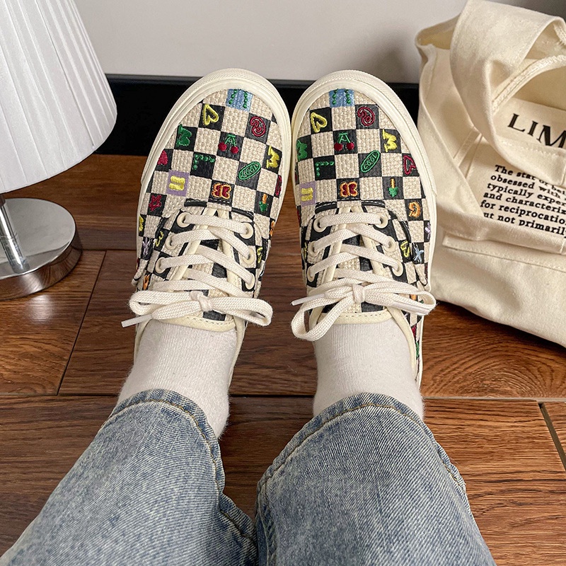 Giày Vải dây buộc nhiều màu ngộ nghĩnh đáng yêu mẫu mới 2022